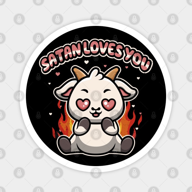 Satan loves you Magnet by VinagreShop